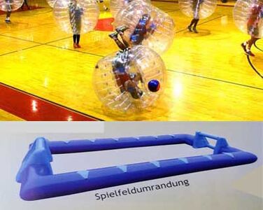 Bubble Fußball mit Spielfeldumrandung