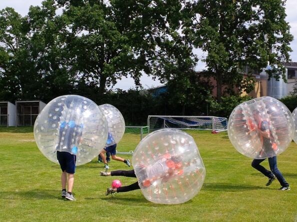 Bubble Fußball ohne Spielfeldumrandung
